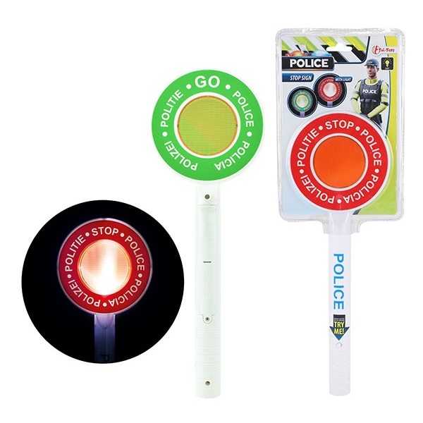 Jucarie Semn rutier Toi Toys stop cu Lumini 2 Fete Rosu Verde 33 cm electrice imagine 2022