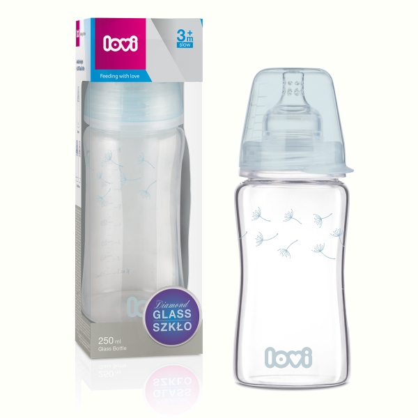 Biberon sticla lovi diamond glass 250 ml botanic 74205