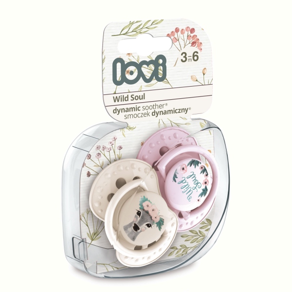 Set 2 suzete silicon dinamic Lovi 3-6M Wild Soul 22883 Girl