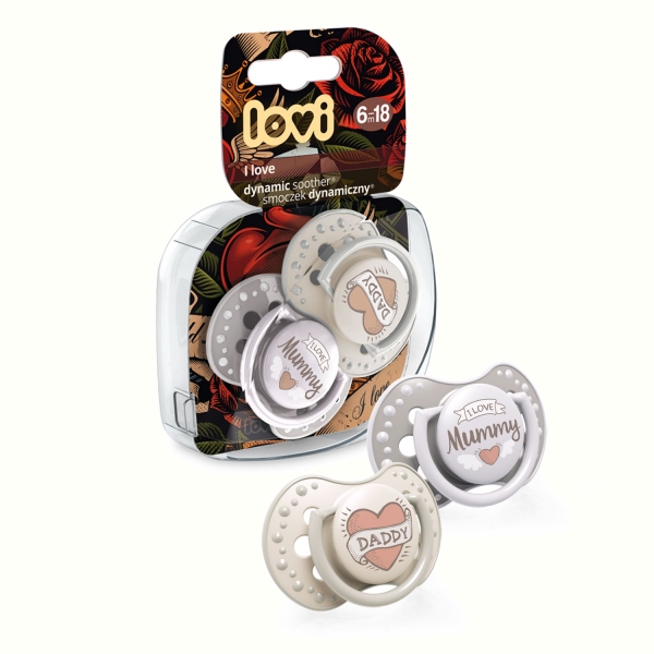 Set 2 suzete silicon dinamic lovi 6-18m i love 22868