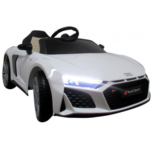 Masinuta electrica 70W cu telecomanda Audi R8 Sport 107 cm  Alb