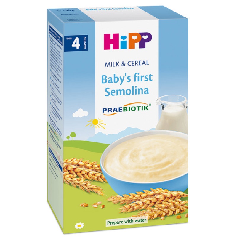 Primul gris al copilului lapte & cereale Hipp +4 luni 250g