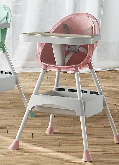 Scaun de masa Little Mom New Fashion Dinning Chair Pink - 4 | YEO