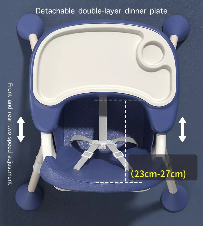 Scaun de masa transformabil Little Mom City Dark Blue - 1 | YEO