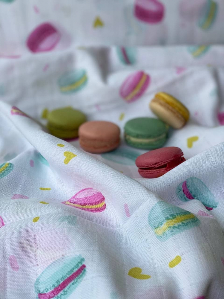 Scutec din muselina macarons colorate 80x80cm Kreis Design - 1 | YEO