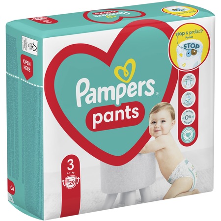 Scutece chilotel bebelusi Pampers Pants marimea 3, 6-11 kg 29 buc - 2 | YEO