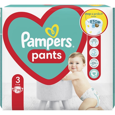 Scutece chilotel bebelusi Pampers Pants marimea 3, 6-11 kg 29 buc - 3 | YEO