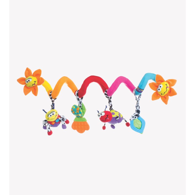 Spirala Playgro cu jucarii multifunctionale pentru carucior Amazing Garden Twirly Whirly 33 cm image2