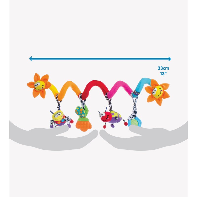 Spirala Playgro cu jucarii multifunctionale pentru carucior Amazing Garden Twirly Whirly 33 cm - 3