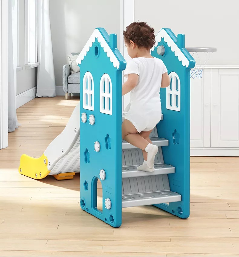 Tobogan 2 in 1 cu cos de baschet Dream Castle Green - 2 | YEO