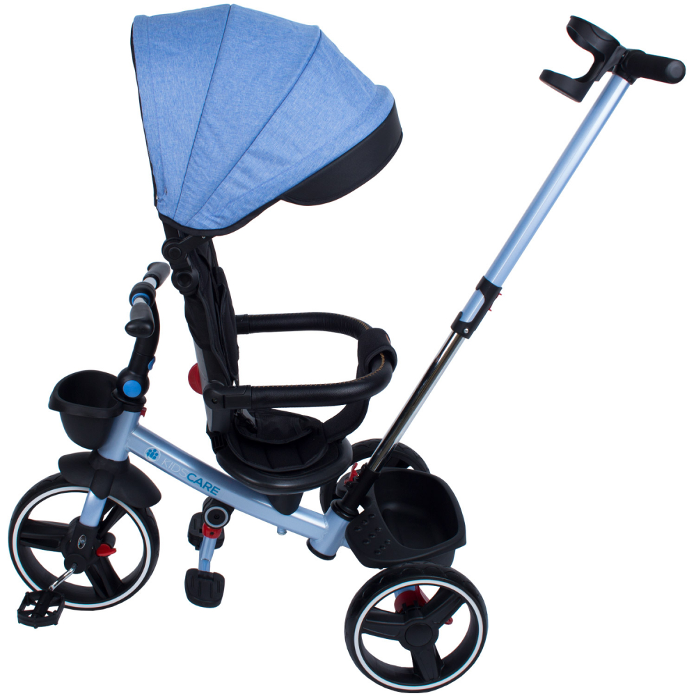 Tricicleta pliabila Impera Kidscare scaun rotativ copertina de soare maner pentru parinti albastru Albastru imagine noua responsabilitatesociala.ro