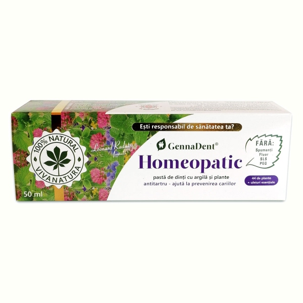 Pasta de dinti VivaNatura Gennadent homeopatic 50 ml Articole imagine noua responsabilitatesociala.ro