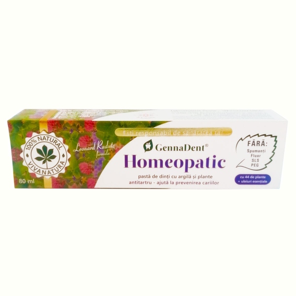 Pasta de dinti VivaNatura Gennadent homeopatic 80 ml Articole imagine noua responsabilitatesociala.ro