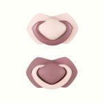 Set 2 suzete simetrice din silicon Canpol Babies 6-18 luni Pure Color 22/656 Pink