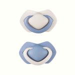 Set 2 suzete simetrice din silicon Canpol Babies 0-6 M Pure Color 22/655 Blue