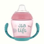 Cana anti-varsare cu cioc moale Canpol Babies 230 ml Sea Life 56/501 pink