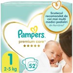 Scutece Pampers Premium Care marimea 1 nou nascut 2-5 kg 52 buc