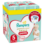 Scutece-chilotel Pampers Premium Care Pants XXL Box Marimea 5, 12-17 kg 102 buc