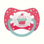 Suzeta simetrica din silicon Canpol Babies 18m+ cupcake 23/284-pink