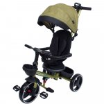 Tricicleta pliabila Impera Kidscare scaun rotativ copertina de soare maner pentru parinti kaki