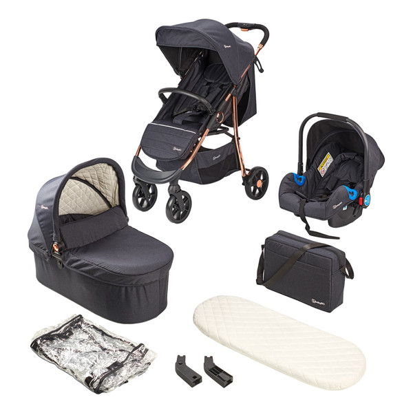 Carucior BabyGo Style 3 in 1 Black-Rose