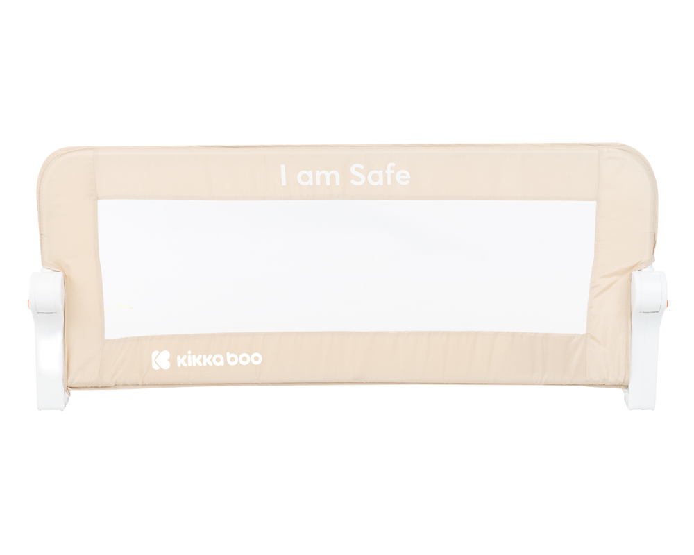 Bariera de protectie pentru pat 150 cm KikkaBoo I am Safe Beige - 2 | YEO