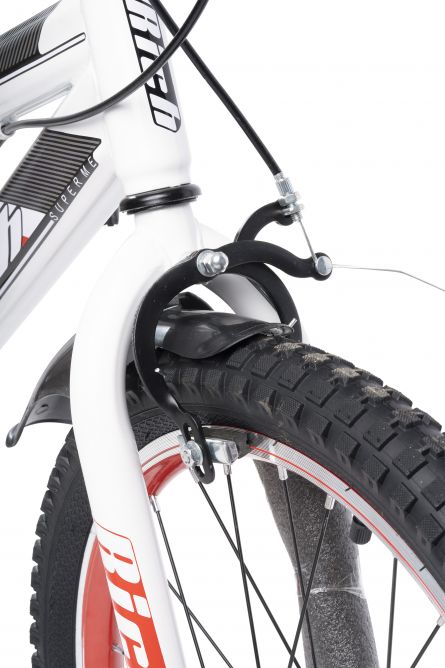Bicicleta baieti 20 inch frane C-Brake Rich Baby R20WTB cadru alb cu design rosu nichiduta.ro imagine noua