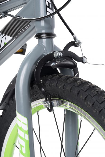 Bicicleta baieti 20 inch frane C-Brake Rich Baby R20WTB Cadru Gri cu Design Verde nichiduta.ro imagine noua