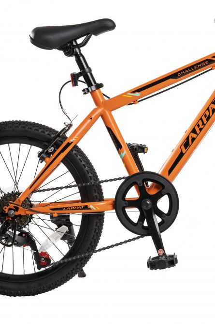 Bicicleta copii Carpat Challenge C2012A Shimano rotativ 20 inch portocaliunegru Bicicleta imagine 2022 protejamcopilaria.ro