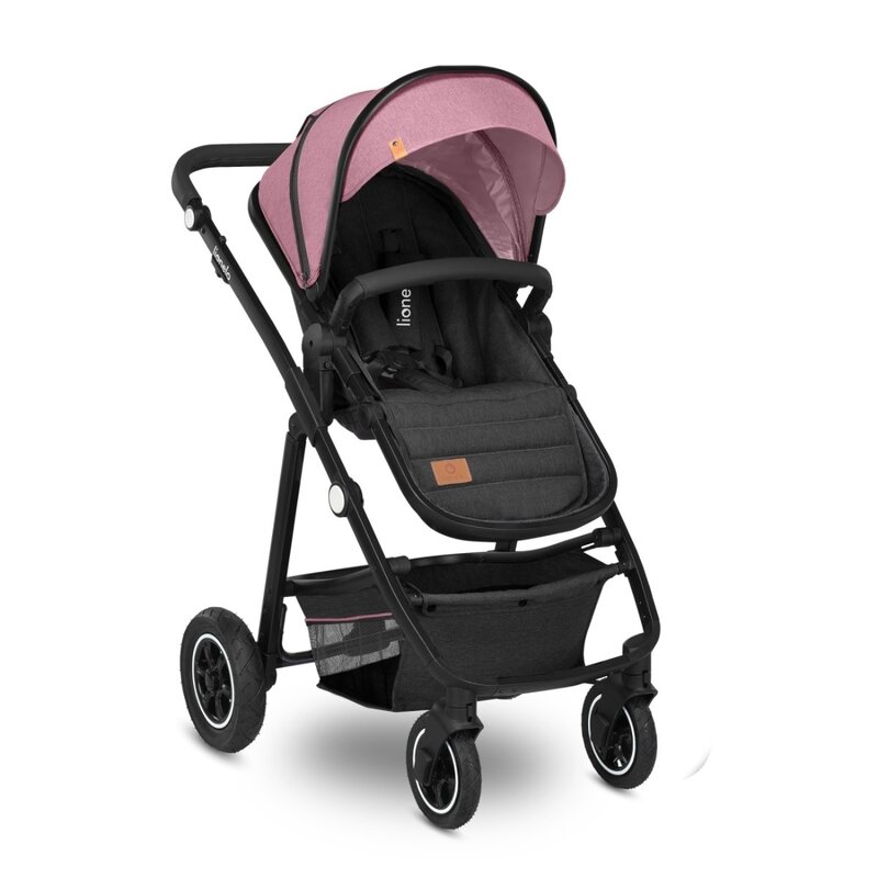 Carucior compact Lionelo Amber 3 in 1 cadru aluminiu pana la 22 kg Roz i-Size - 3