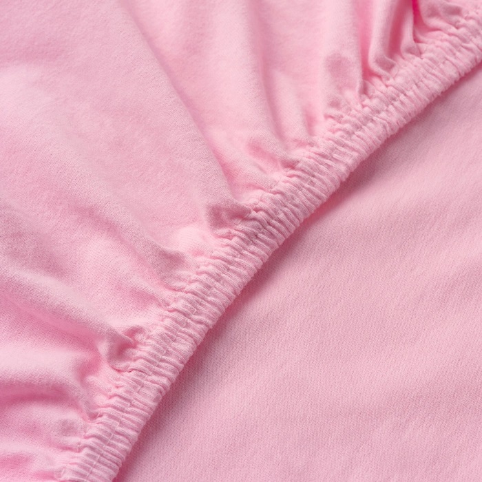 Cearsaf din bumbac jersey cu elastic pe contur 120x60x15 cm roz 120x60x15 imagine noua responsabilitatesociala.ro