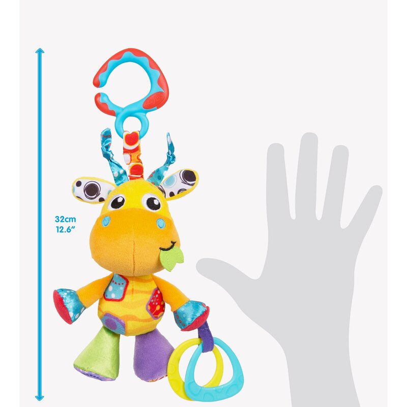 Jucarie pentru carucior Playgro Jerry Giraffe Munchimal 32 cm - 3