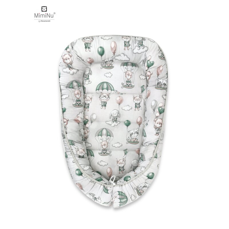 Cosulet bebelus pentru dormit MimiNu Baby Cocoon 75×55 cm Parachutes Olive 75x55 imagine noua responsabilitatesociala.ro