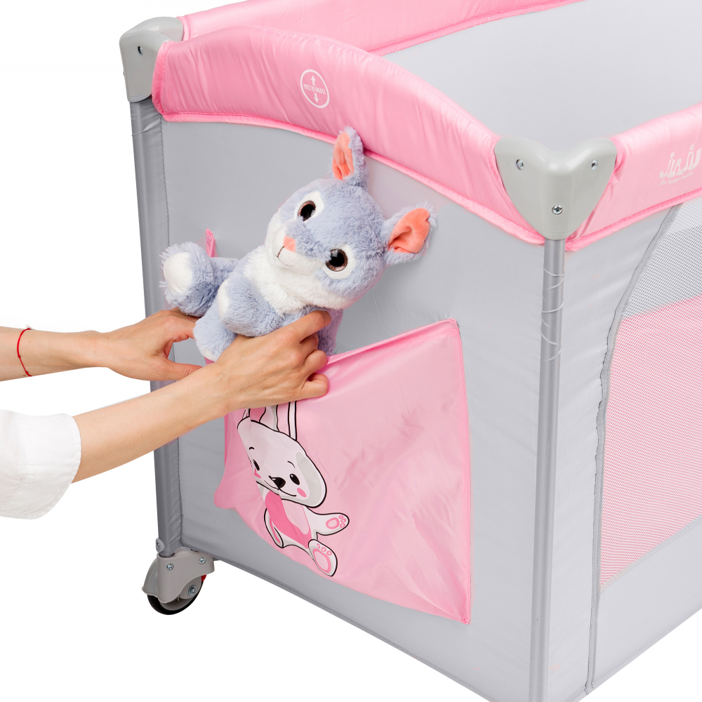 Patut pliant 2 nivele Juju Sleepy Baby Hunny Bunny - 6