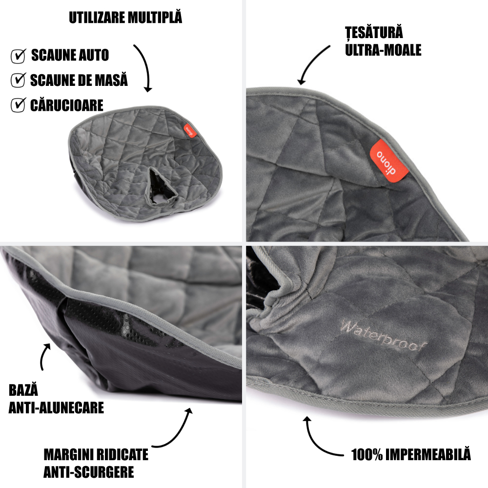 Protectie impermeabila scaun auto Diono Ultra Dry Seat Gray Accesorii imagine noua responsabilitatesociala.ro