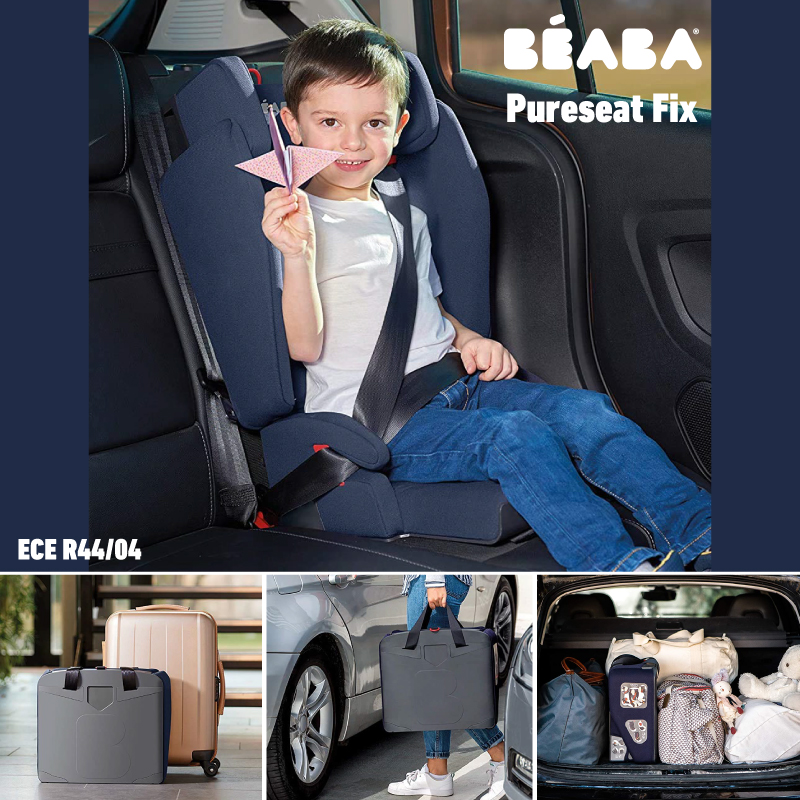 Scaun auto pliabil Beaba 15-36kg Pureseat Fix Isofix Navy Blue - 6