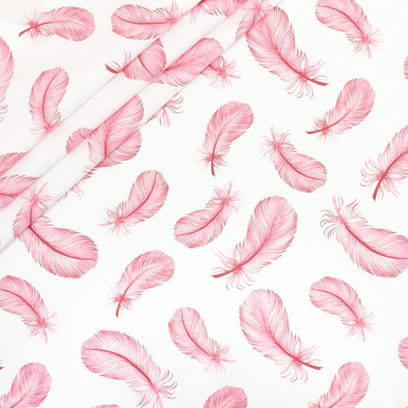 Scutec multifunctional din muselina 70x80 cm pink feathers