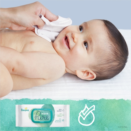 Servetele umede Pampers Aqua Pure 9 pachete x 48  432 buc - 1 | YEO