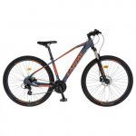 Bicicleta MTB-HT Carpat C2979H manete schimbator Microshift/Shimano 24 viteze cadru aluminiu 29 Inch frane Hidraulice  negru cu design portocaliu