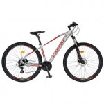 Bicicleta MTB-HT manete schimbator Microshift/Shimano 24 viteze 29 inch Carpat C2979H gri cu design rosu