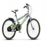 Bicicleta baieti 20 inch frane C-Brake Rich Baby R20WTB Cadru Gri cu Design Verde