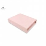 Cearceaf cu elastic MimiNu pentru patut leagan sau patut co-sleeper 90x40 cm din bumbac Colectia Royal Powder Pink