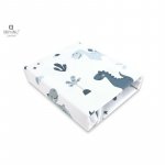 Cearceaf MimiNu cu elastic pentru patut 90x40 cm din bumbac Dino Granat
