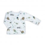 Bluza cu maneca lunga din bumbac 182005 Colectia Star alb marimea 68