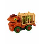 Vehicul demontabil de transport dinozauri in forma de dinozaur cu surubelnita si accesorii 10421