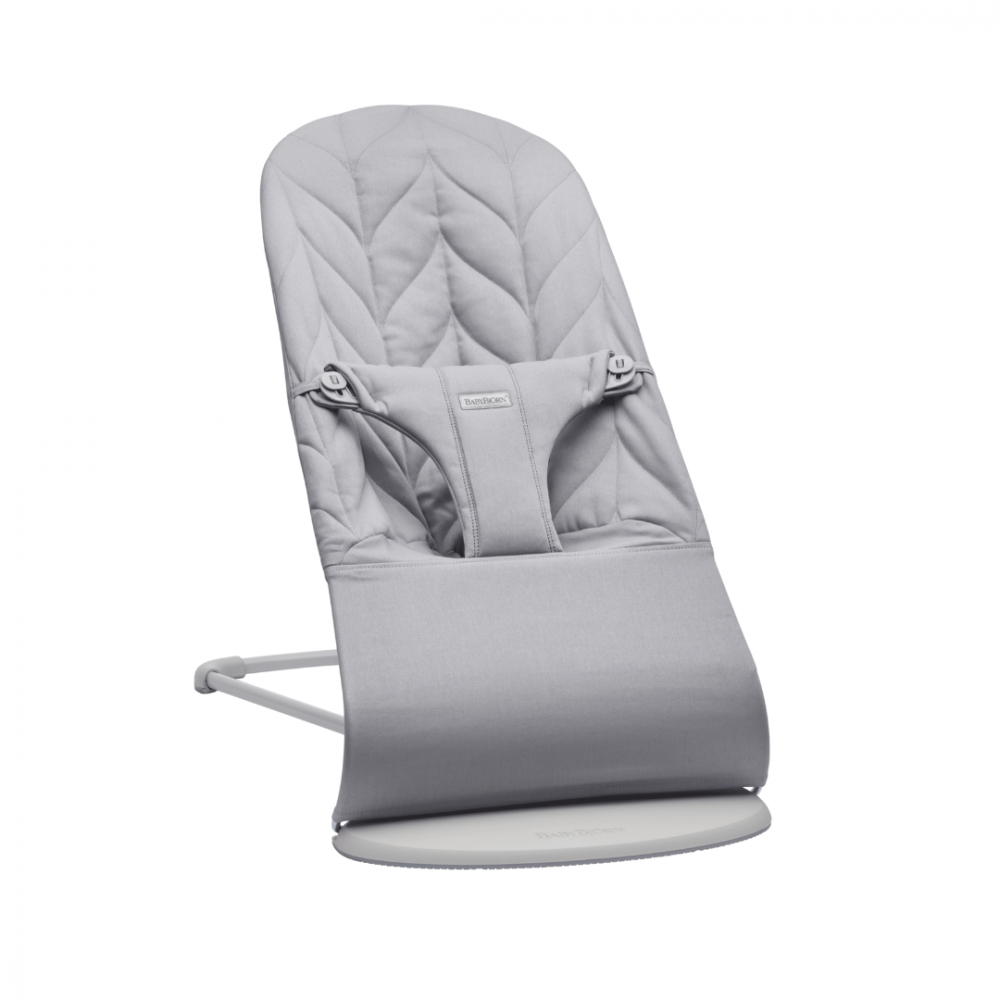 Balansoar BabyBjorn cu husa din bumbac Bliss Light Grey