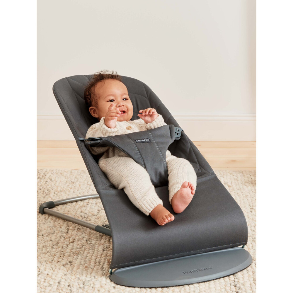 Balansoar BabyBjorn cu husa din bumbac Bliss Anthracite - 1 | YEO