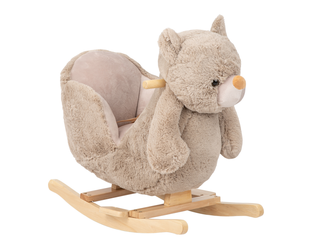 Balansoar din plus cu spatar KikkaBoo Beige Bear - 1 | YEO