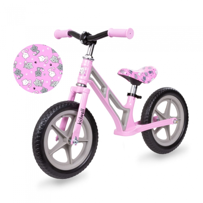 Bicicleta fara pedale Kidwell cu cadru din magneziu Comet Pink Gray - 5