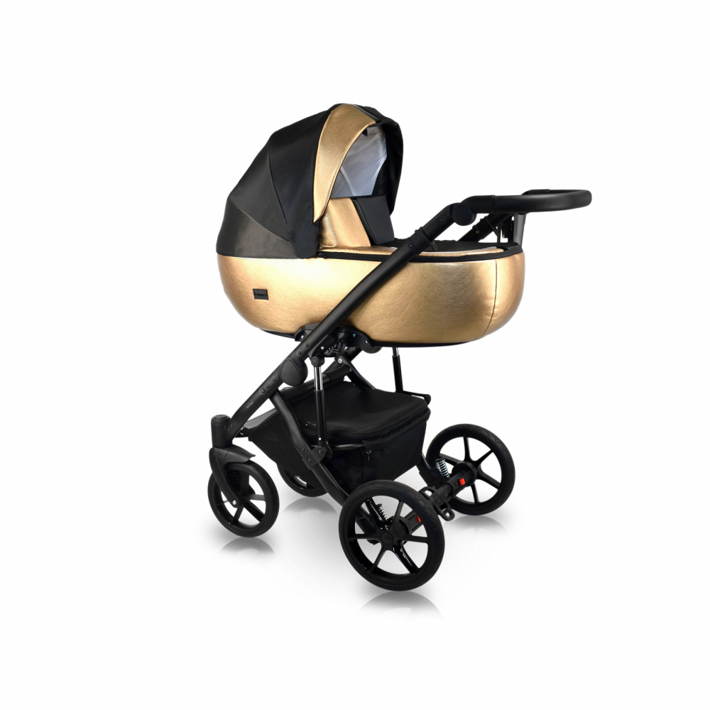 Carucior copii 3 in 1 reversibil complet accesorizat 0-36 luni Bexa Air Gold Black